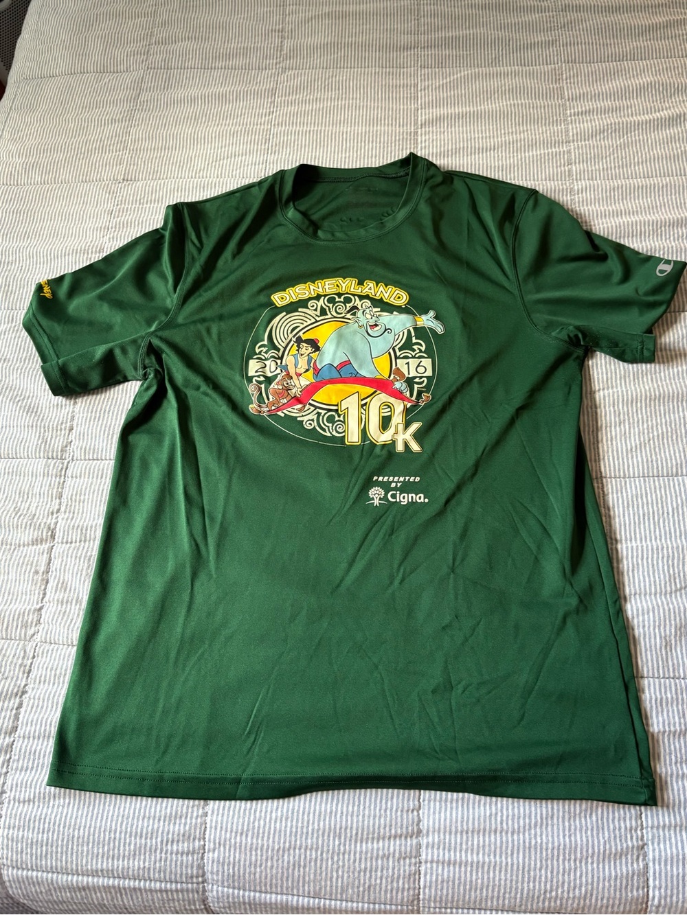 Champion Green Disneyland 10K Graphic Tee with Yellow and Blue Accents